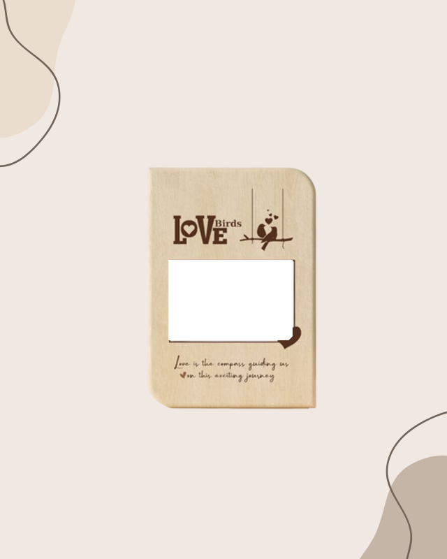 Love Birds Wooden Photo Frame